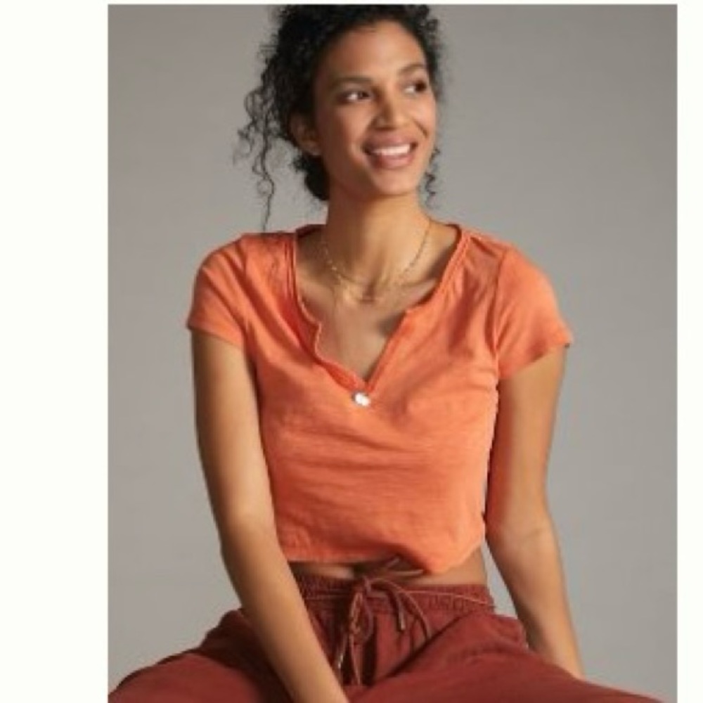 Pilcro Notched Micro Tee